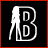 Animated contact sheet of six white stick-figure icons on black background with red grid borders, each featuring a letter outline and a figure performing an action inside or beside it.