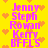 Yellow background with pink text listing names and "BFFL'S" surrounded by orange pixel hearts, animated to shift positions.