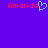Pixelated red text 'Amanda' on purple background with a light blue heart symbol replacing the 'd' in the left instance.