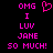 Pixelated pink text and a heart symbol on black background, with identical static frames side-by-side.