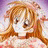 A pixelated anime-style character with long orange hair and a pink top on the left, next to black background text reading "Anime IM" above smaller cursive "com" on the right.