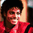 Four- of Michael Jackson images with text '1958-2009 R.I.P.' in purple on black background