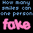 A 3x3 contact sheet of a pixelated animated icon showing repeated text and the word "fake" in pink, with blue background text cycling through variations of "How many smiles can one person" where "smiles" is highlighted in yellow or cyan across frames.