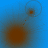 Four blue-tinted show a brown circular shape moving along dotted lines with spiral outlines, transitioning from large to small and back