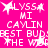 A static image with a bright pink background displays repeated white text and star symbols in a pattern