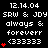 Pixel art icon with black background displaying white text and red heart symbols in a