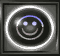 Four square display a circular smiley face with glowing rings, each showing distinct ring brightness and glow intensity variations
