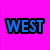 six blue pixelated text labels on a bright pink background, each with black outlines