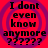 Four identical display red background with purple concentric circles and black text reading "I dont even know anymore ??????"