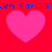 Red background with four pink hearts and blue text reading 'Jen Sox(33)' repeated twice horizontally.