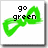 Green bow tie icon with pixelated text reading 'go green', 'with your', and 'world! gimme some of that DUKE PRIDE' across four