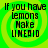 Four identical display text on a green spiral background with pixelated font