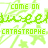 Green pixelated text and symbols repeat across a white background with partial gray overlay on right.