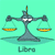 Animated contact sheet of a Libra zodiac icon showing six sequential frames with subtle scale and balance changes on a turquoise background.