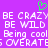 Purple background with white pixelated text repeating phrases and a green heart symbol above the text.