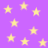 Yellow stars scattered across a solid purple background with no visible motion or text.