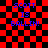 Red and black checkered background with blue text reading "SCOTT IS BALLIN!" in four identical , one showing a distorted version of the same text
