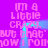 Pixelated text repeats on a purple background with blue glowing lines forming an abstract shape.