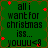Green pixelated background with red star-like shapes and black text reading 'all i want for christmas is... youuu<3' in four identical quadrants.