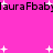 A static image with a bright pink background featuring repeated text and scattered white star shapes.