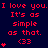 Red text on dark blue background repeats 'I love you. It's as simple as that.' with heart symbols and '<33' in a pattern