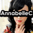 A four- shows a woman with dark hair and red lips; top-left displays 'AnnabelleC', top-right reads 'Thinks Katy Perry', bottom-left states 'is awesome' over grayscale image