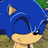 Pixelated blue character with large ears and a black nose, partially visible against a blue background with green and brown elements.