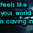 Pixelated cyan text on dark background with visible motion blur effects
