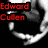 A four- of black-and-white pixelated images with red text overlays showing a character's hands and torso, each displaying different text
