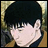 A 48x48 pixel buddy icon featuring a split composition with an anime-style character on the left and stylized text on the right, displayed as part of a contact sheet.