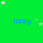 Green background with repeated blue 'lizzy' text and scattered white stars, some of which change position across frames.