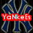 Six display baseball-themed buddy icons with red text overlays, featuring New York Yankees logos and a batter in white uniform swinging on green grass background
