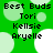 Green background with light green and white circles; black text lists 'Best Buds', 'Tori', 'Kellsie', 'Aryelle' in two identical vertical