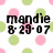 Pixelated text on a polka-dot background with partial gray overlay.