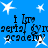 Blue background with white stars and repeated black text reading 'i [re] serial gymnasium academy' in a pixelated style.