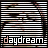 horizontal striped displaying repeated text and partial faces with color variations