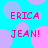 Pixelated text 'ERICA' and 'JEAN!' in pink on cyan background with overlapping purple and pink circles.