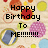 Pixelated birthday-themed image with text 'Happy Birthday To ME!!!!!!!!' and date '12-3-92' on a background of colorful circles.