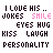 A 4x3 contact sheet of a pixel art animation featuring repeated text phrases and heart symbols in black, white, and pink on a transparent background.