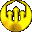 Golden circular icon with crescent-shaped top and vertical bar, transitioning from full form to partial segments