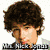 Six distinct static images of a person with curly brown hair displayed in a , each with different backgrounds and clothing
