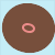 Four quadrant with brown circular shapes on light blue, dark brown, and green backgrounds; pink rectangle with green 'M' in top-right; green circle with light blue 'G' in bottom-left