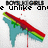 Pixelated image of a blue and green object with red accents, featuring partial text reading 'e unlike on' above it.