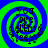 Four identical spiral-patterned with green and blue swirls contain the text 'you are getting sleepy' in black pixelated font