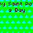 Green background with repeating light blue stars, text 'by Saint Pary Saint Pary Saint Pary s Day' repeated across the image.