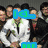 six pixelated images with text overlays, including a group photo, Curious George, and hand-drawn smiley face