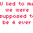 Red pixelated text on white background repeats phrases with misspelled words and inconsistent spacing across two identical frames.