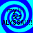 Four identical display a blue and cyan spiral background with black text reading "my lil sis ALYSSA!!!" in each