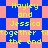 Pixelated text reads 'Hoyley and Jessica together titogether til the end' over a blue-and-pink checkered background with shifting patterns.