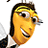 Animated contact sheet showing two frames of a Bee Movie character and a 'BEE MOVIE' logo with fire effects on black background.
